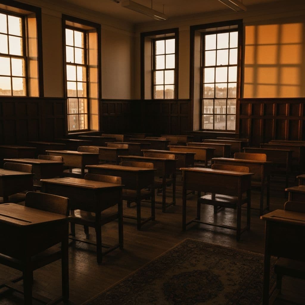 The Shape of a Classroom at Dusk